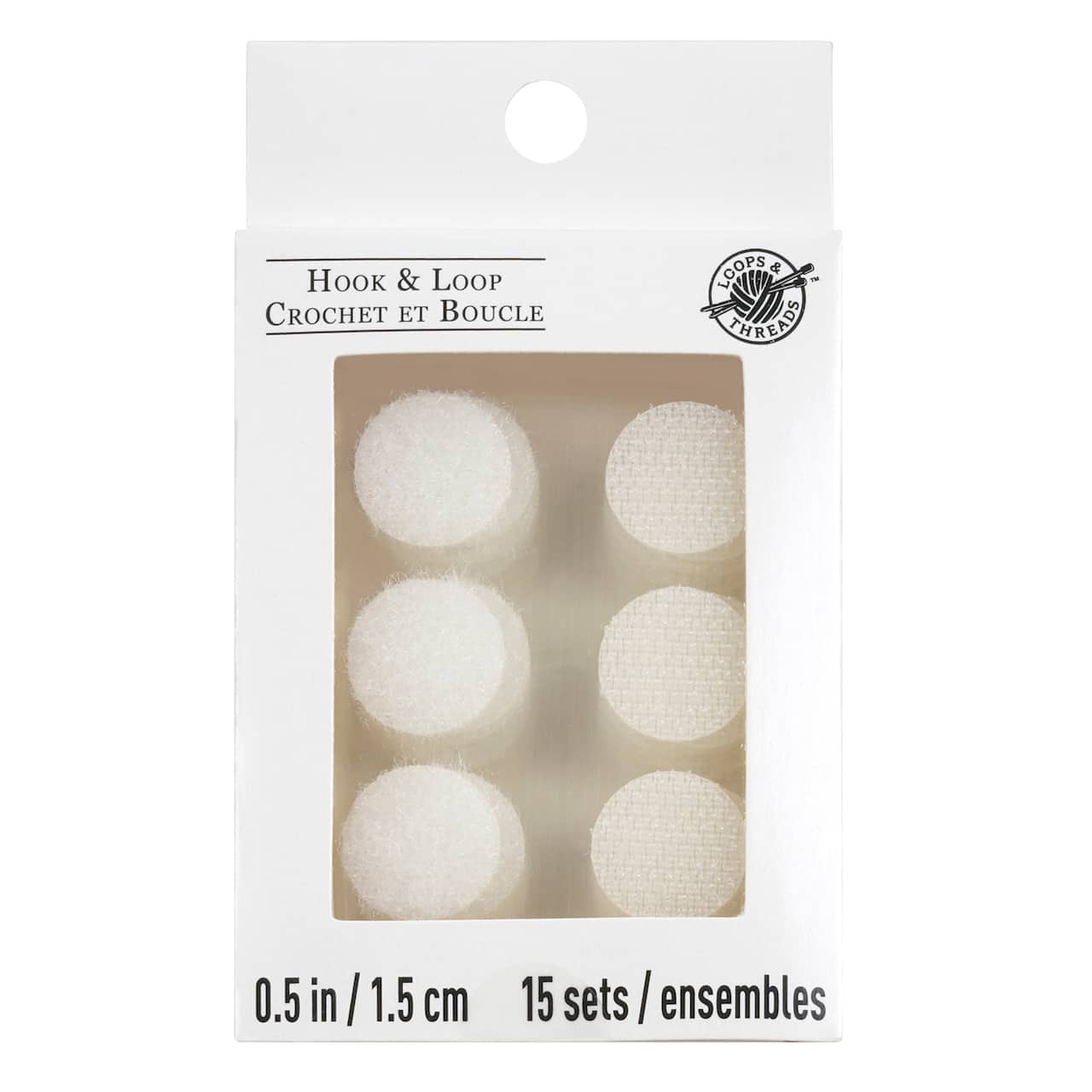 12 Packs: 15 ct. (180 total) Hook & Loop Circle Sets by Loops & Threads®